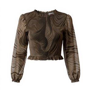 Aritzia Wilfred Brown pattern Blouse